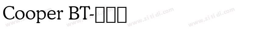 Cooper BT字体转换